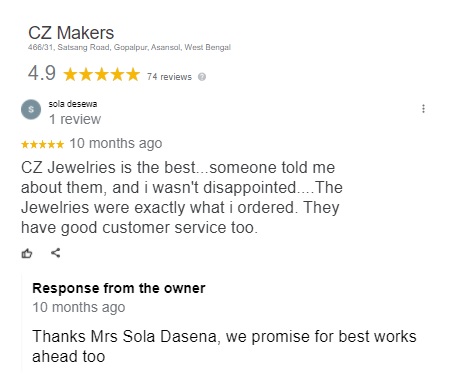 Google Review from Ghana for CZ Makers